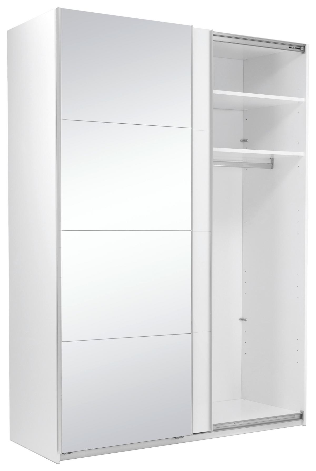 SCHIEBETÜRENSCHRANK Viva Weiß Hochglanz B: 150cm - Weiß Hochglanz/Weiß, MODERN, Holzwerkstoff (150/210/62cm) - P & B