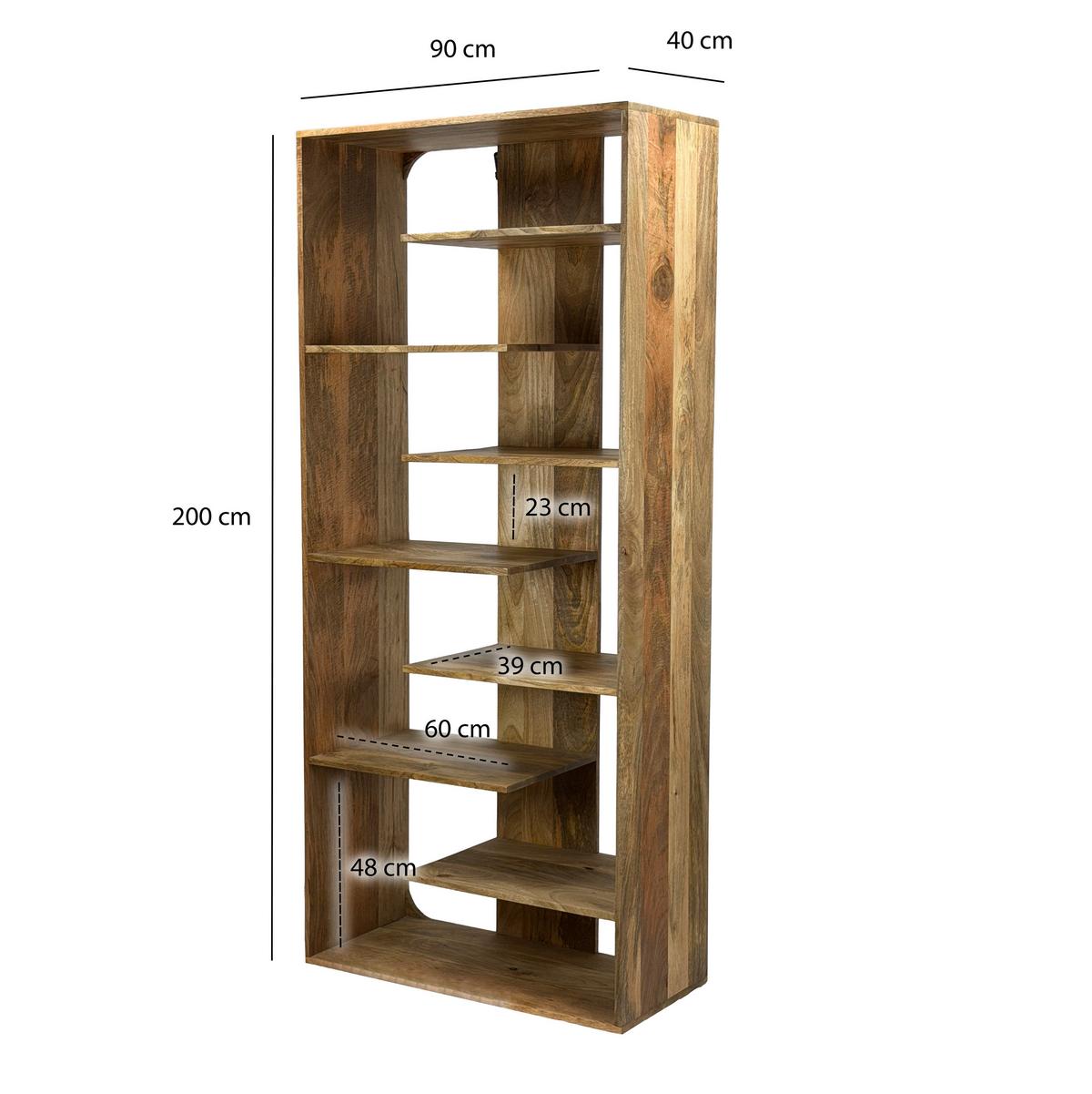 REGAL Braun B: 90cm - Braun, Design, Holz (90/200/40cm) - Livetastic