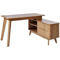 Eckschreibtisch Wave C 150 E - Eichefarben, MODERN, Holzwerkstoff (148/120/76,20cm) - Livetastic