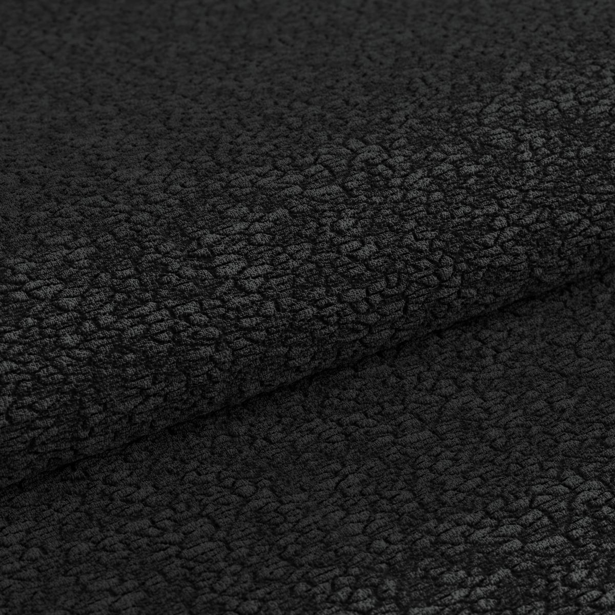 Ecksofa Panda Chenille schwarz, 280x178cm - Schwarz, Trend, Textil (280/178cm)