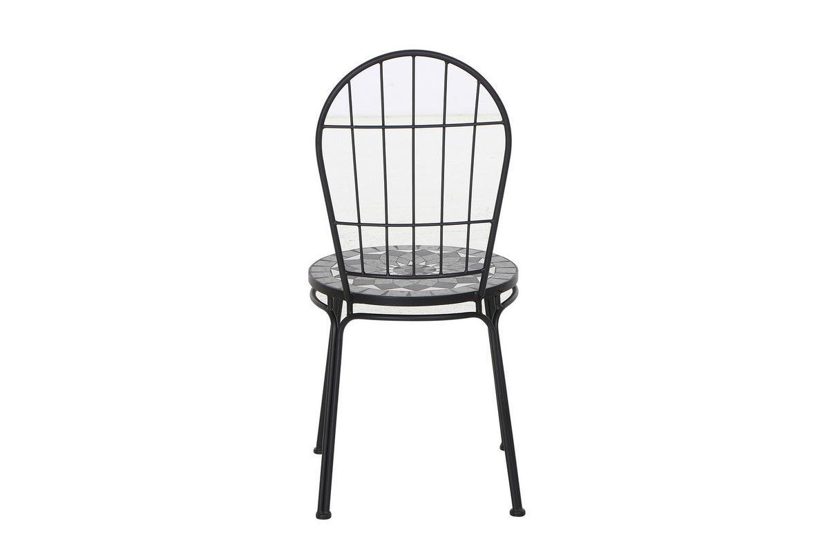 Gartensessel Stapelbar Siena Garden Metall/keramik - Schwarz, KONVENTIONELL, Keramik/Metall (43/93,5/49cm) - Siena Garden