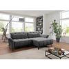 Ecksofa Coast Grau B: 244-270 cm - Schwarz/Grau, KONVENTIONELL, Holzwerkstoff/Textil (244-270/87-104/173cm)