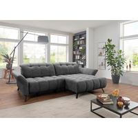 Ecksofa Coast Grau B: 244-270 cm - Schwarz/Grau, KONVENTIONELL, Holzwerkstoff/Textil (244-270/87-104/173cm)