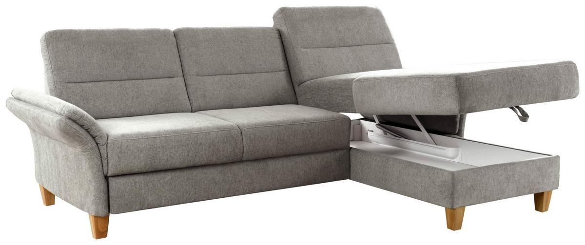 Ecksofa Westerland graubraun Schlaffunktion, 252x162 cm - Eichefarben/Graubraun, KONVENTIONELL, Textil (252/162cm) - Sit & More