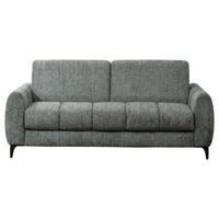 Schlafsofa inkl. Bettfunktion Webstoff blau, B:206 cm - Blau/Schwarz, MODERN, Holz/Textil (206/89/100cm)
