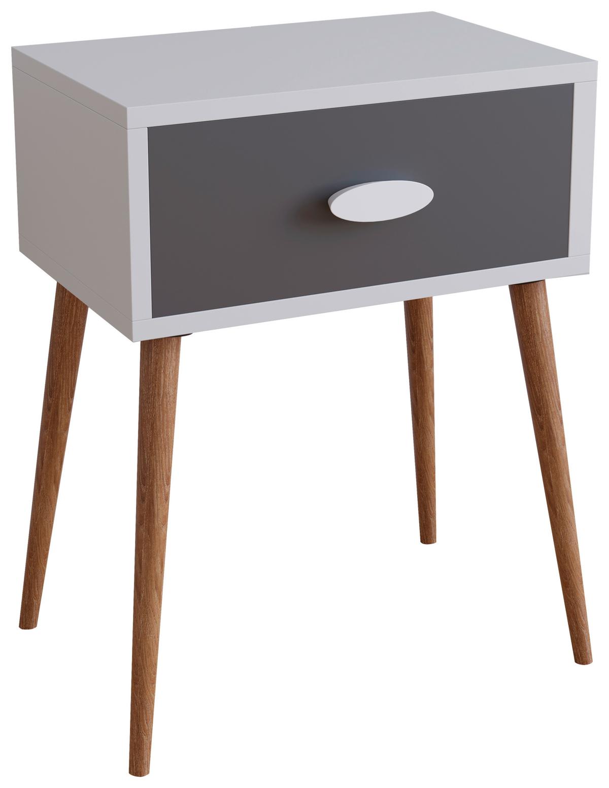 Nachtkästchen Singol L Anthrazit - Honigeiche/Anthrazit, MODERN, Holzwerkstoff (44,5/60/30cm) - MID.YOU