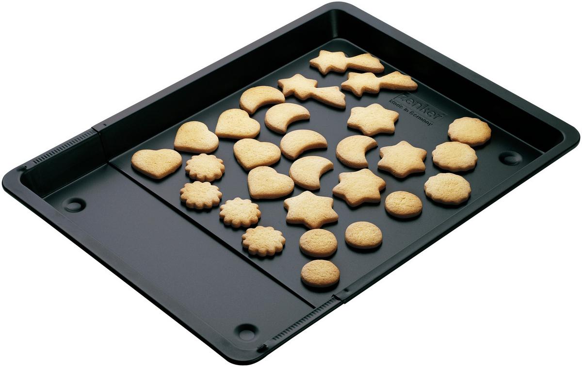 Backblech Lxbxh: 37-52x33x3 Cm Größenverstellbar - Schwarz, Basics, Metall (37-52/33/3cm) - Zenker