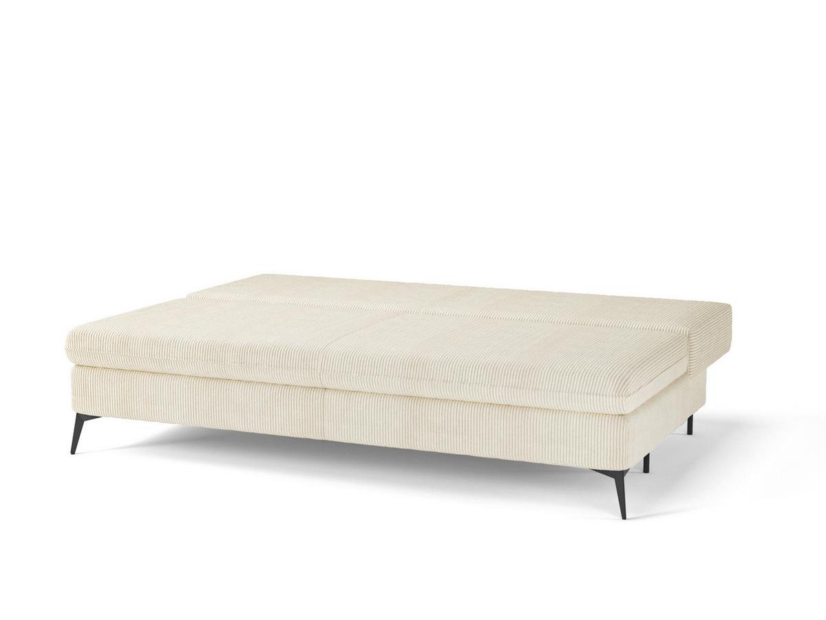 Schlafsofa Roksolana Beige B: 200cm - Beige/Schwarz, Design, Textil (200/75/100cm) - MID.YOU