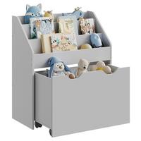 Kinderregal Toy Storage Shelf Grau B: 62,5 cm - Grau, MODERN, Holzwerkstoff (62,5/70/29,5cm) - MID.YOU