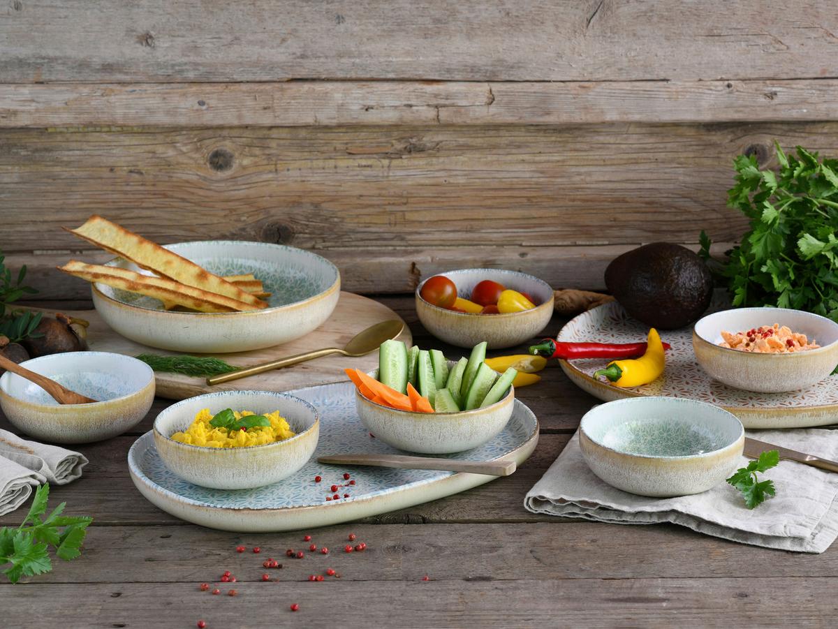 Tafelservice Uno Emiliana 12--Teilig., Creme, Rosa - Creme/Rosa, Basics, Keramik - Creatable