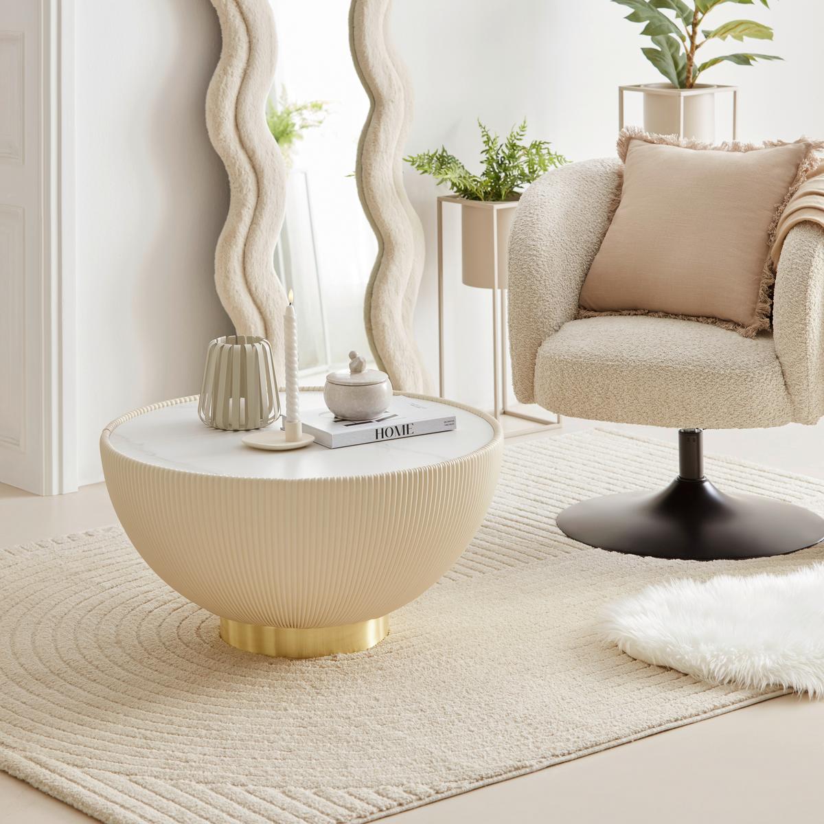 TKANÝ KOBEREC Elio 1, 80/150cm, krémová - krémová, Moderní, textil (80/150cm) - Mömax