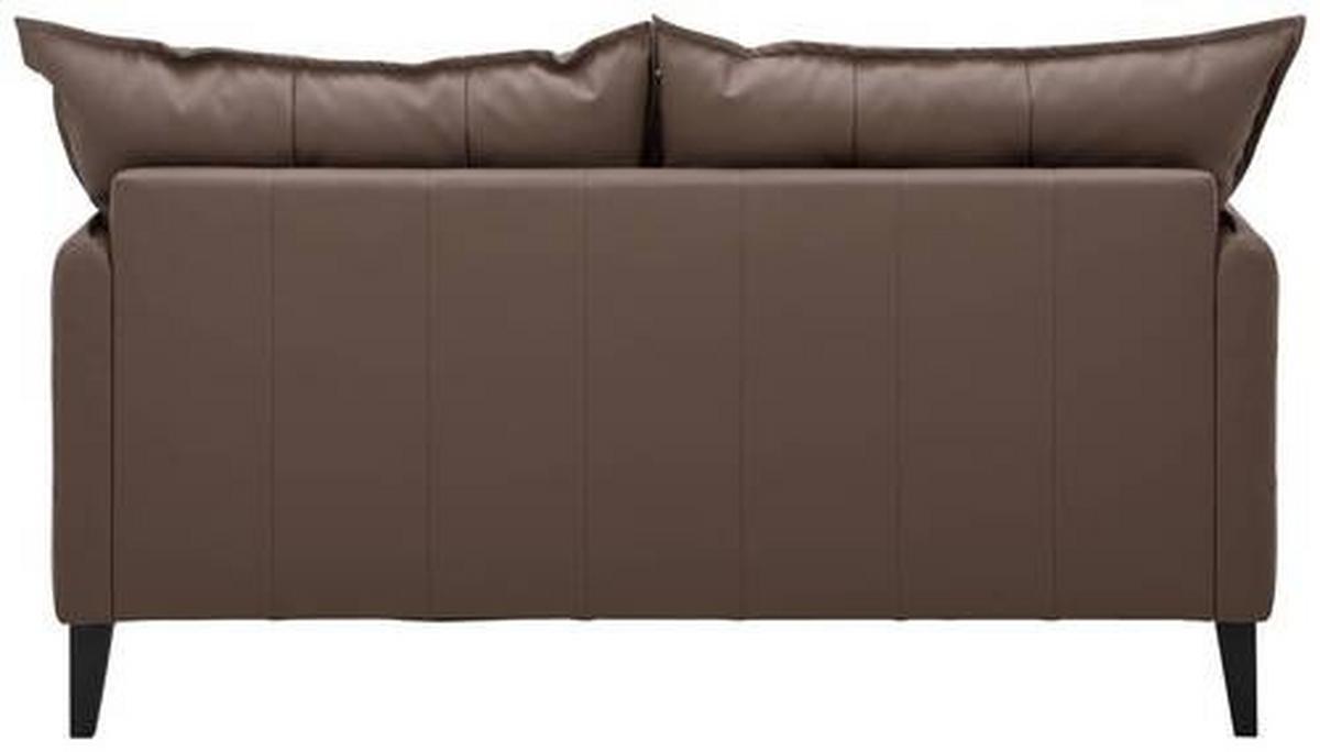 2-Sitzer-Sofa Brief Braun - Dunkelbraun/Braun, Basics, Leder/Textil (162/100/90cm) - Livetastic