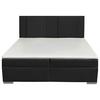 Boxbett Mit Bettkasten 180x200 Cm Dolly - Silberfarben/Schwarz, Basics, Holzwerkstoff/Textil (180/200cm) - Livetastic