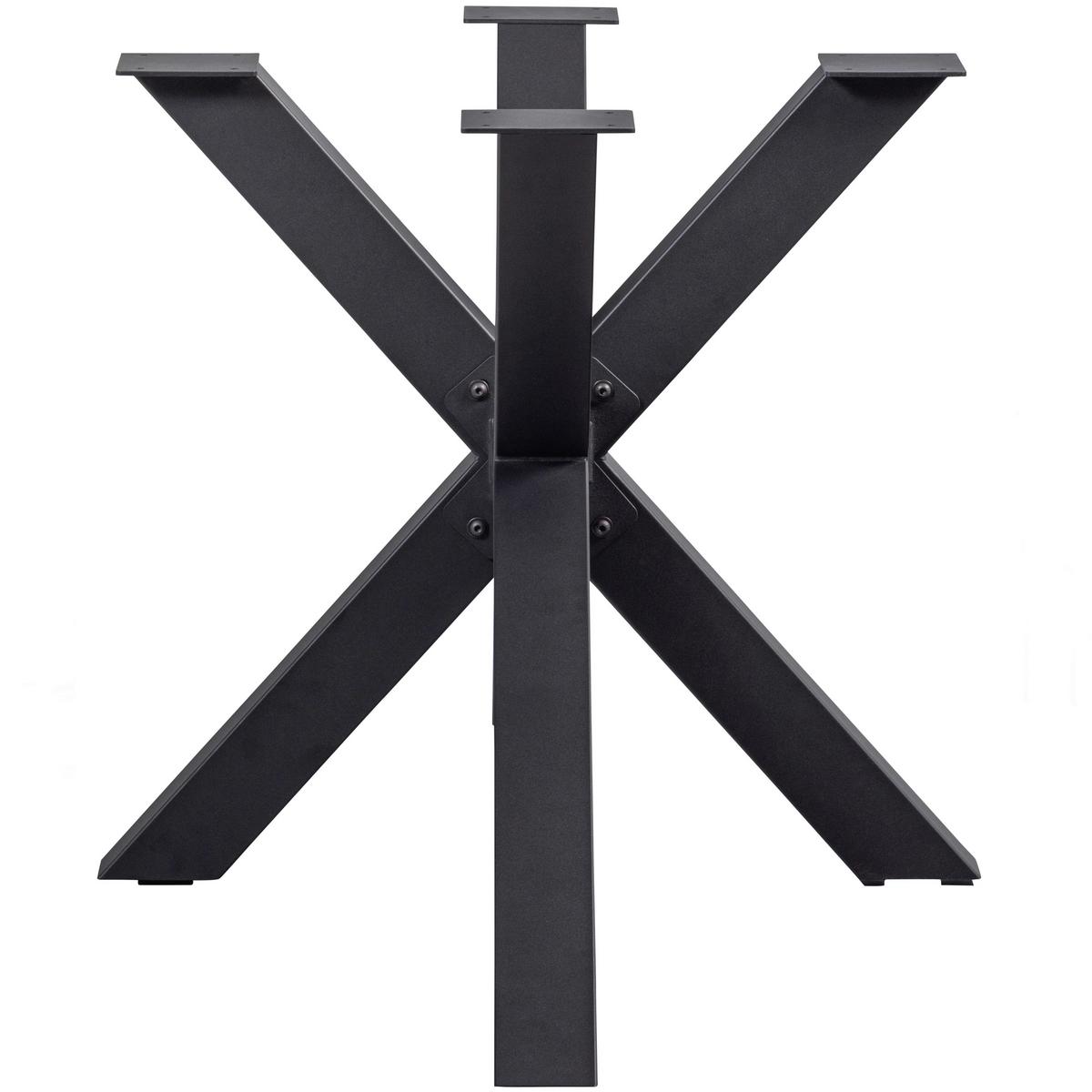 TISCHGESTELL Tablo Schwarz B: 159cm - Schwarz, MODERN, Metall (159/72/77cm) - Livetastic