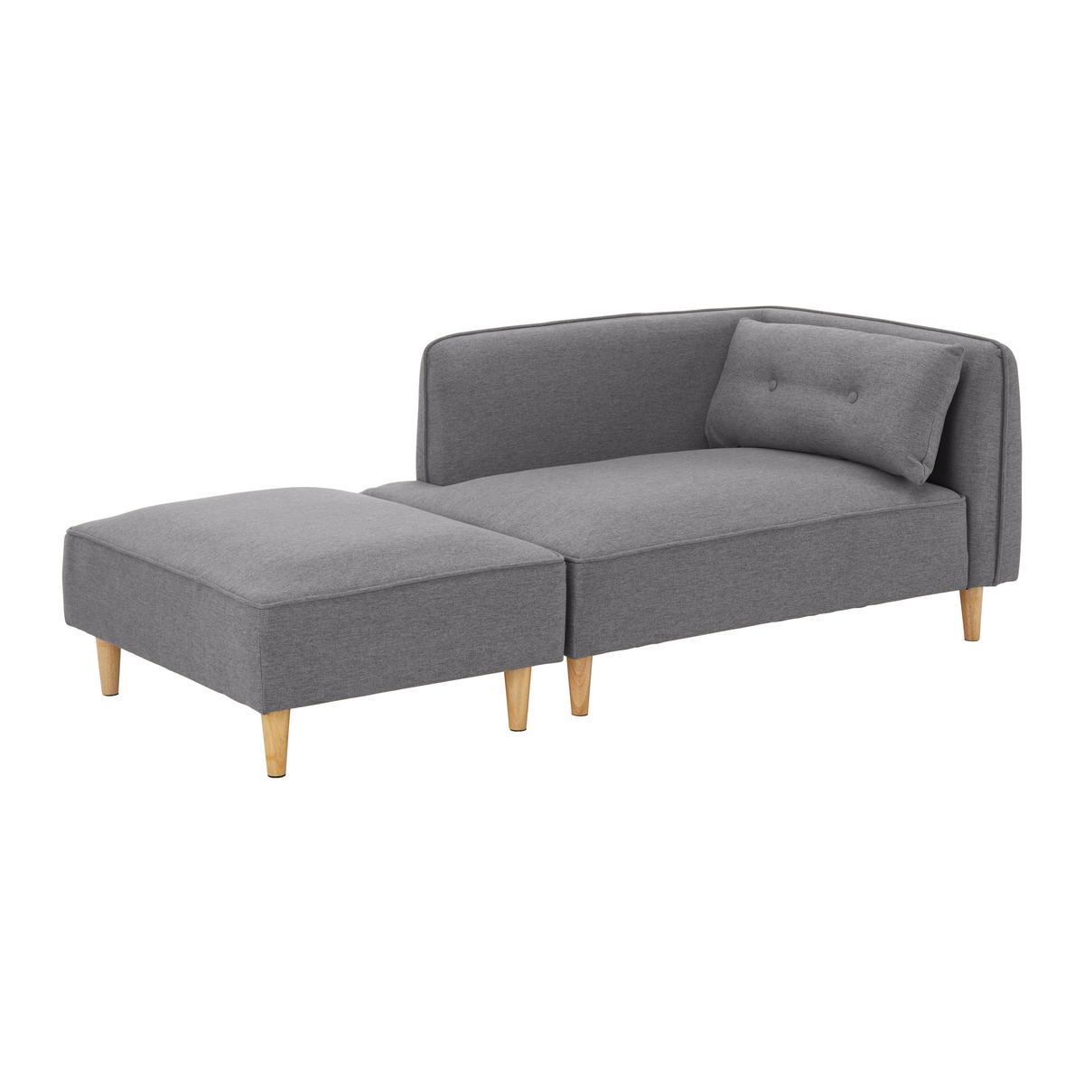 Modulárna pohovka FANNY, tmavosivá - prírodná farba/tmavosivá, Modern, drevo/textil (154/55/73cm) - Bessagi Home