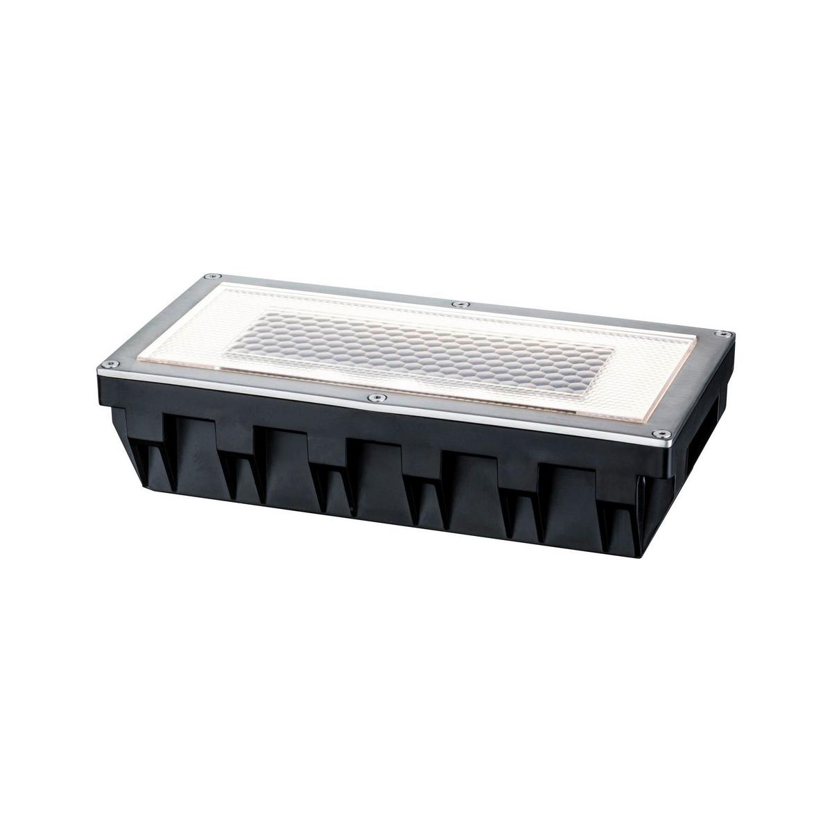 Solarleuchte Klar/Edelstahl 1xled Warmweiß H: 5,1cm - Klar/Edelstahlfarben, Basics, Metall (20/5,1/10cm) - Paulmann
