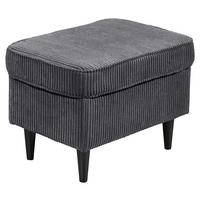 Hocker Oskar Dunkelgrau B: 63 cm - Dunkelgrau/Schwarz, Basics, Textil (63/43/42cm) - MID.YOU