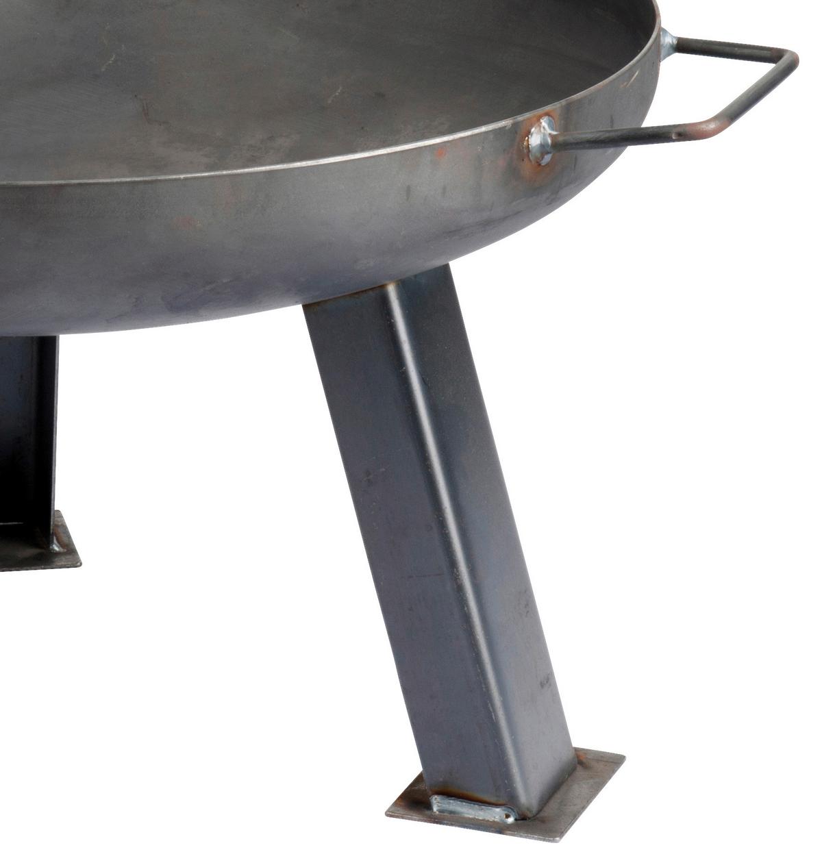 Feuerschale Ø 80 Cm Relax Mit Tragegriff - Silberfarben, MODERN, Metall (80/30cm) - Homezone