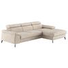 Ecksofa Kitty Beige S. 244x166 cm - Beige/Schwarz, Design, Textil (244/166cm) - Livetastic