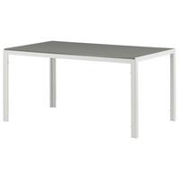 Gartentisch Break Aluminium L: 150cm - Weiß/Grau, KONVENTIONELL, Holz/Metall (150/90/75cm) - Gardenson