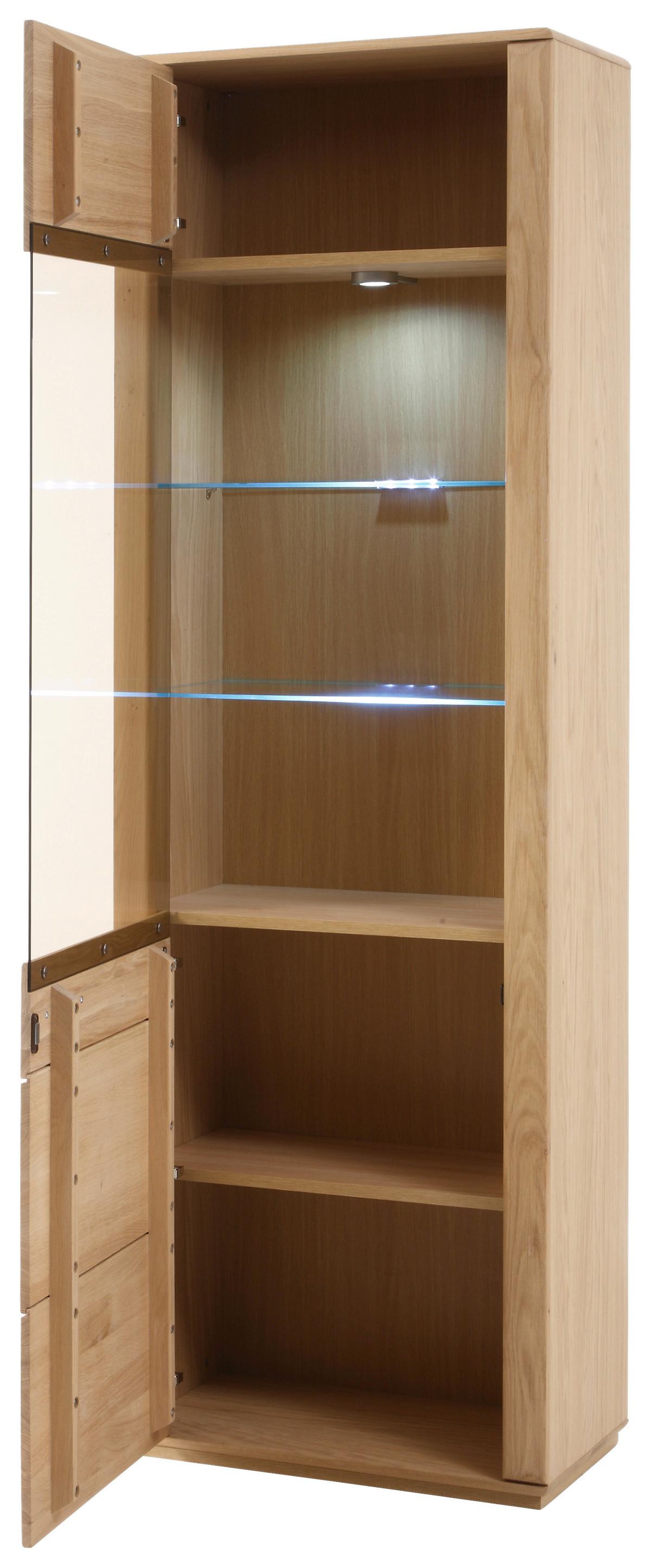 Wohnkombination 4-Tlg. Sena Eichefarben - Eichefarben, Design, Glas/Holz (303/209/51cm) - Livetastic