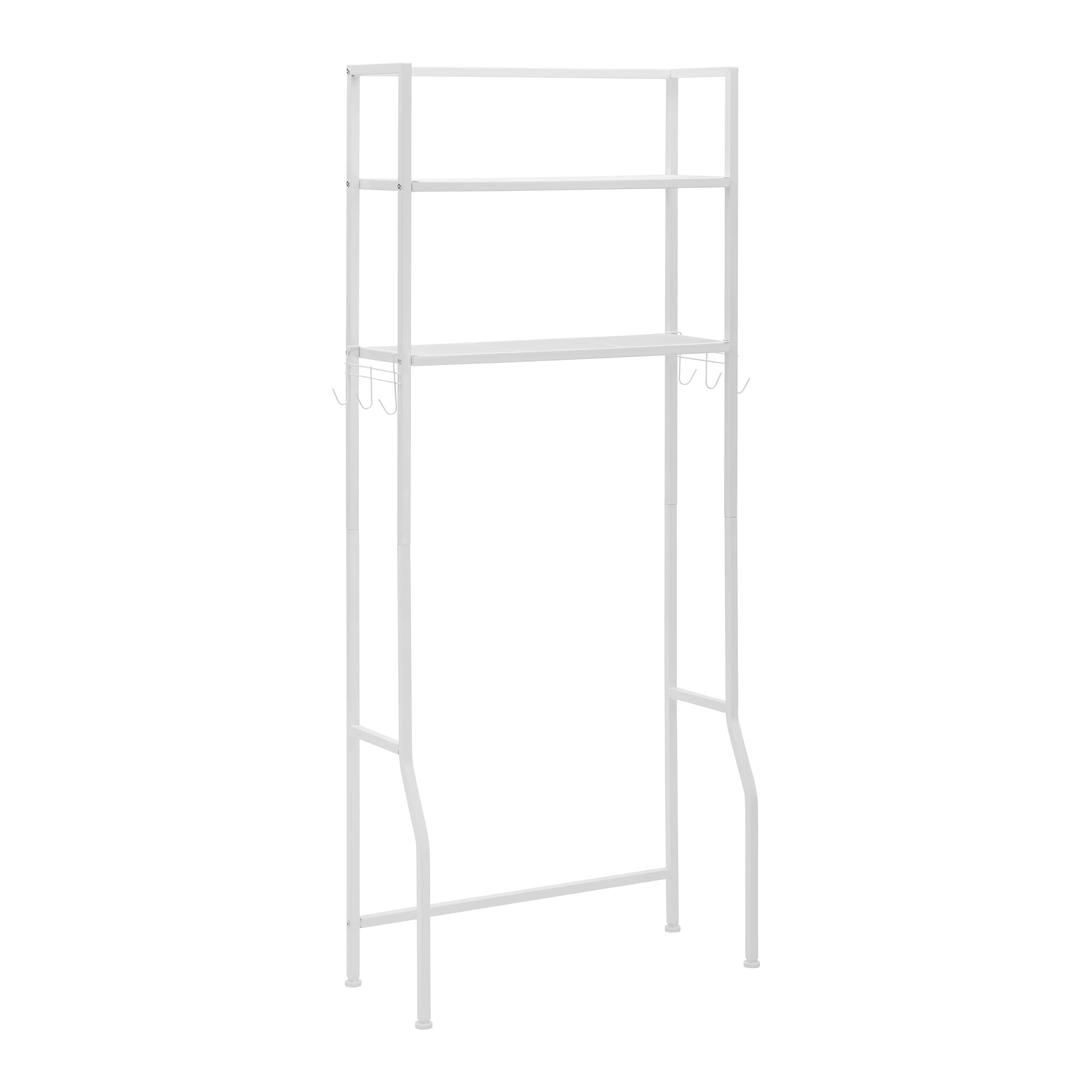 Regál SANDRO biely - biela, Modern, kov (68/160/28cm) - P & B
