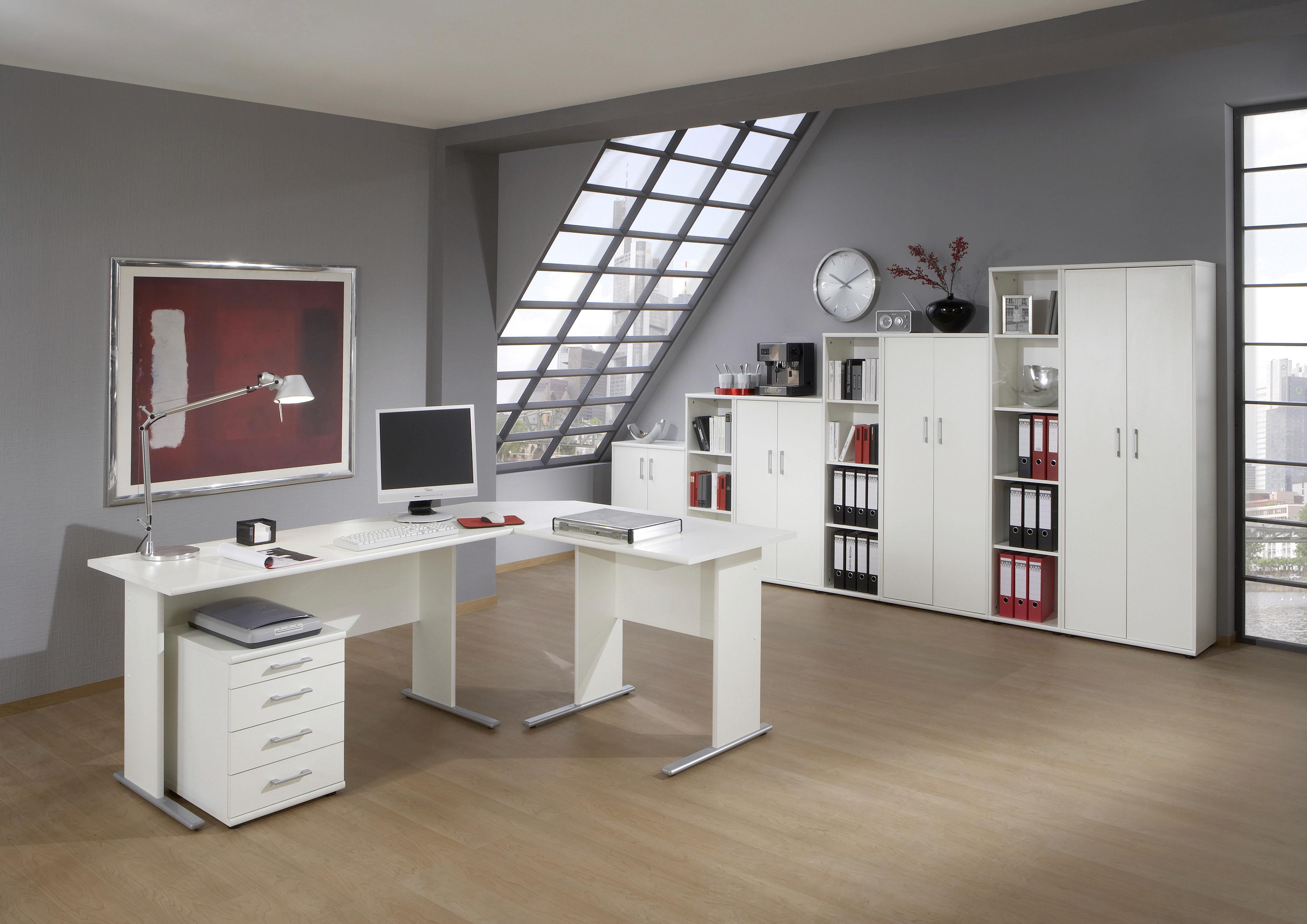 Moderner Aktenschrank in Weiß