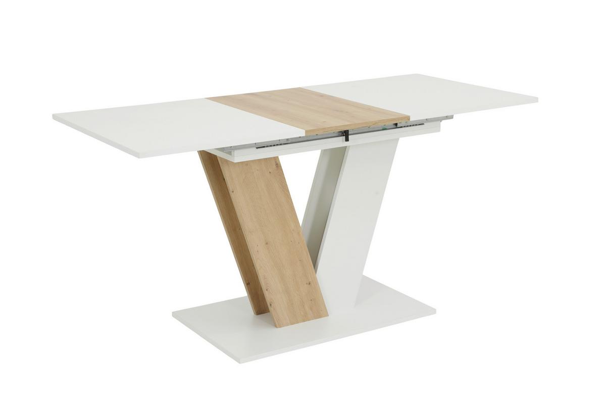 Esstisch Siena T - Eiche Artisan/Weiß, MODERN, Holzwerkstoff (110-150/76/70cm) - MID.YOU