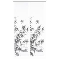 Flächenvorhang Rufus 2er Set - Grau Hochglanz/Weiß, Natur, Textil (60/245cm)