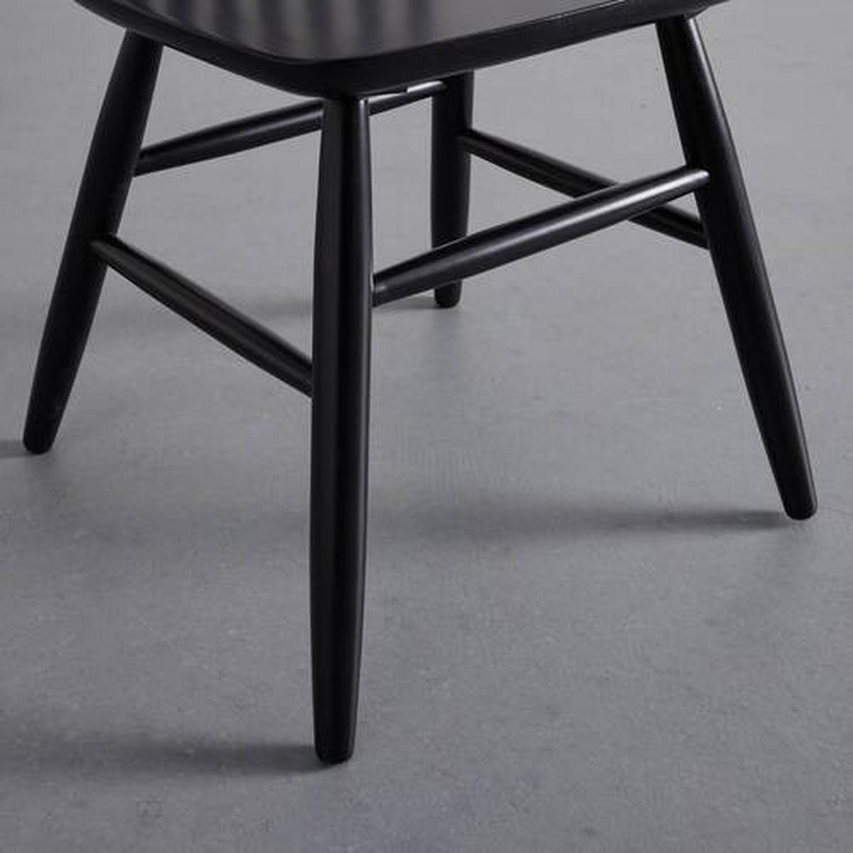 Sada židlí z masivu PEDRO černá 2ks - černá, Moderní, dřevo (48/89/52cm) - Bessagi Home