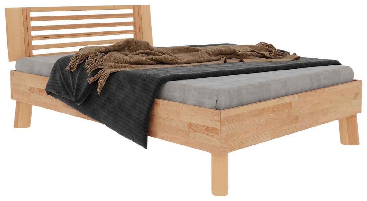 Bett Como Naturfarben /Kernbuche 140x200cm - Naturfarben/Kernbuche, MODERN, Holz (140/200cm) - MID.YOU