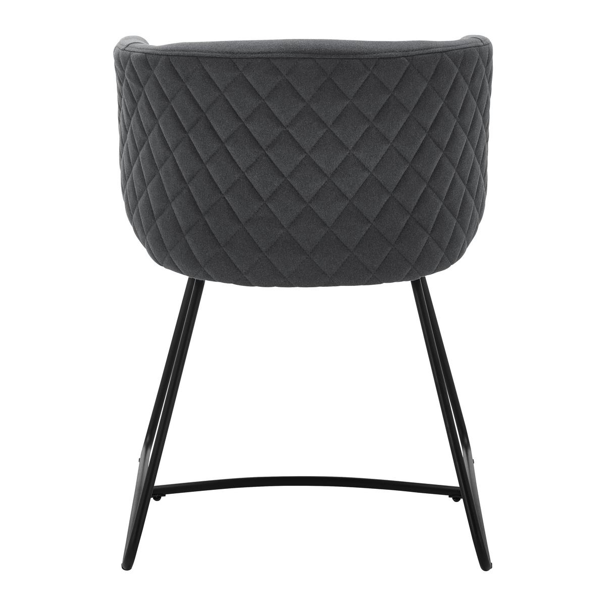 Stolička IVA sivá - čierna/sivá, Modern, kov/textil (55/76/57cm) - Bessagi Home
