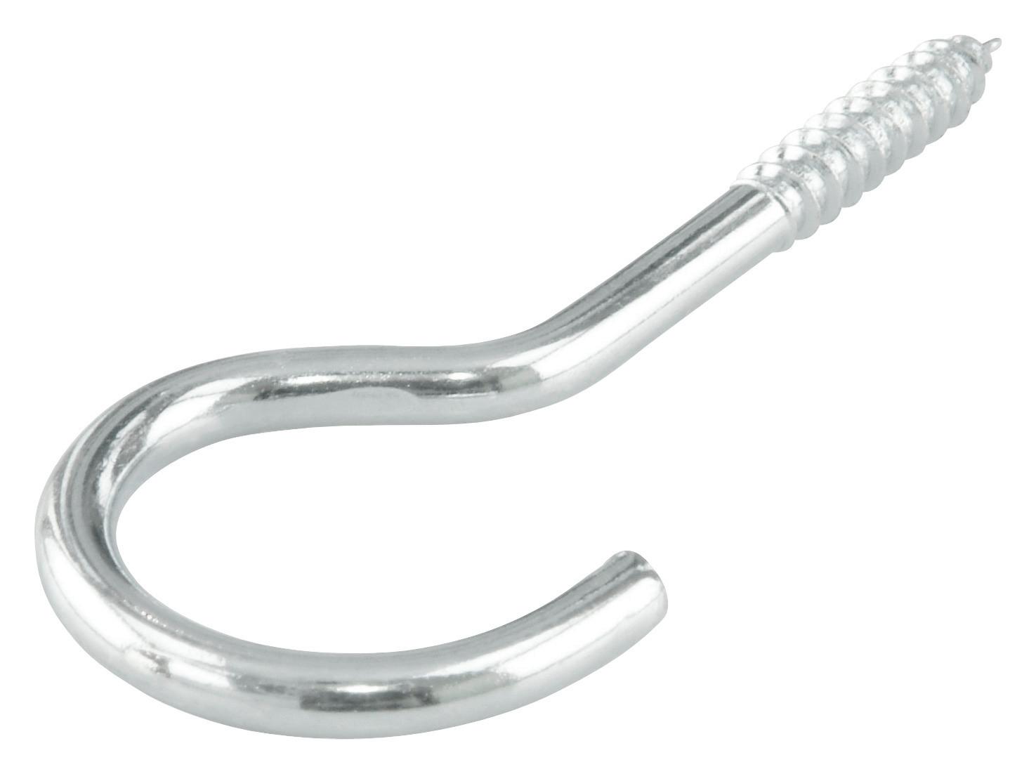 Schraubhaken Gebogen Stahl L: 8 Cm 4 Stk. In Box - Silberfarben, Metall (8cm) - Suki