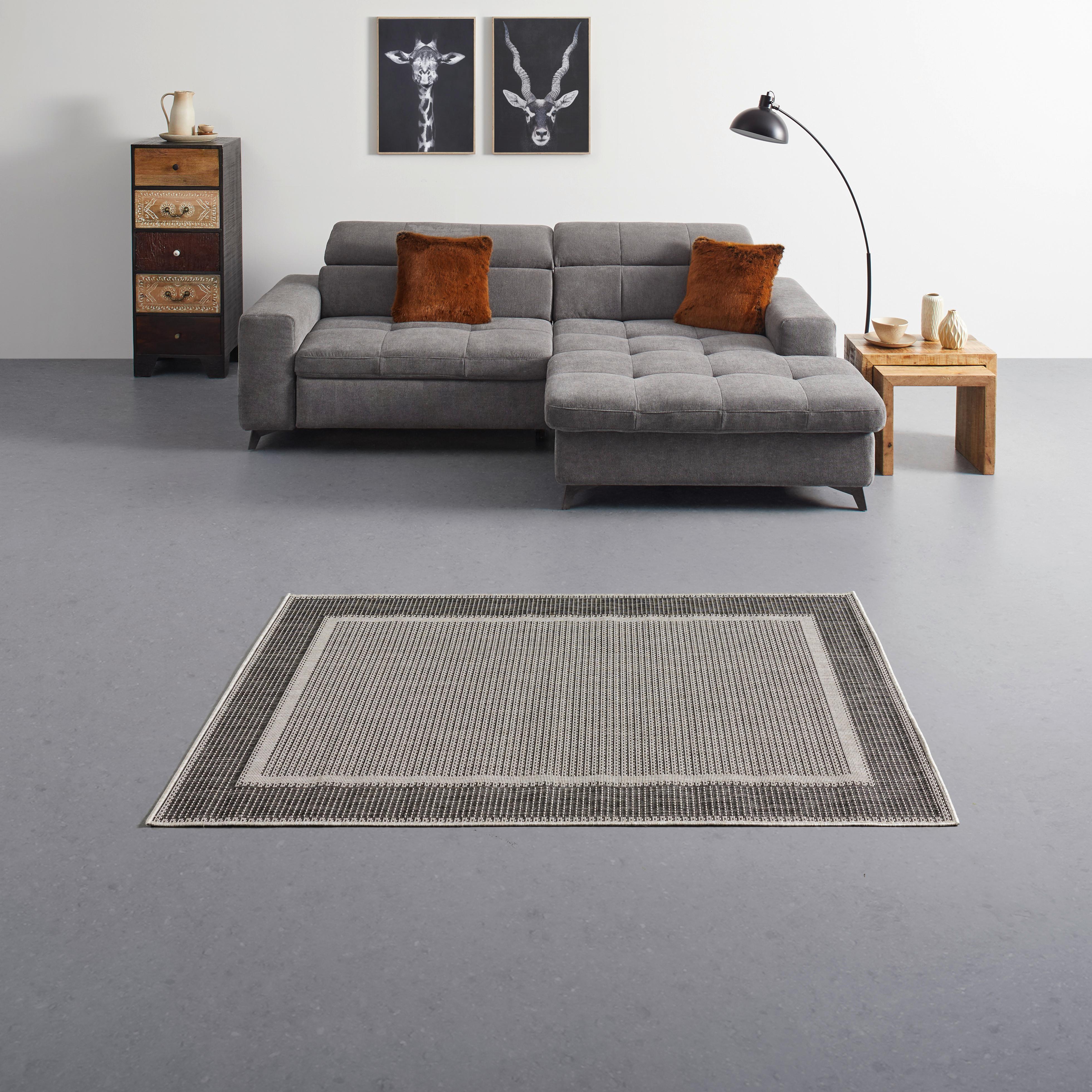 PLOCHO TKANÝ KOBEREC COUNTRY GRAU 3 - sivá, Konventionell, textil (200/250cm) - Modern Living