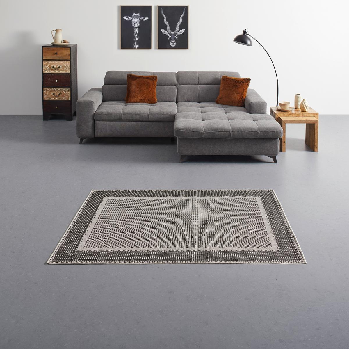 PLOCHO TKANÝ KOBEREC COUNTRY GRAU 3 - sivá, Konventionell, textil (200/250cm) - Modern Living