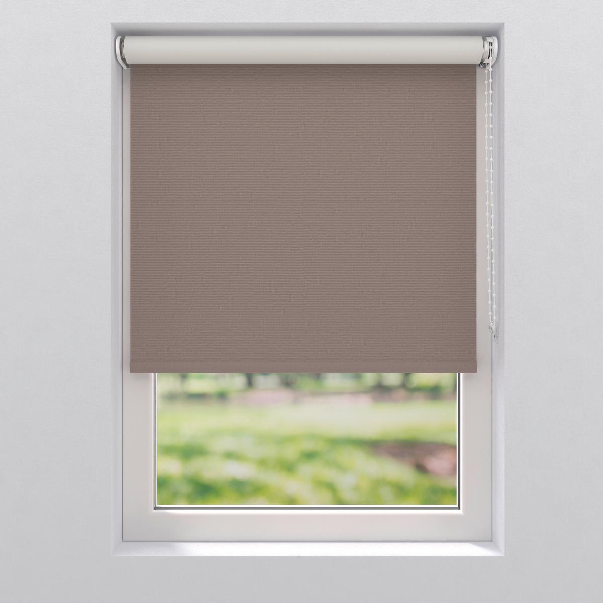 Verdunkelungsrollo 140x190 cm mit Kettenzug - Haselnussfarben, Design, Textil (140/190cm)