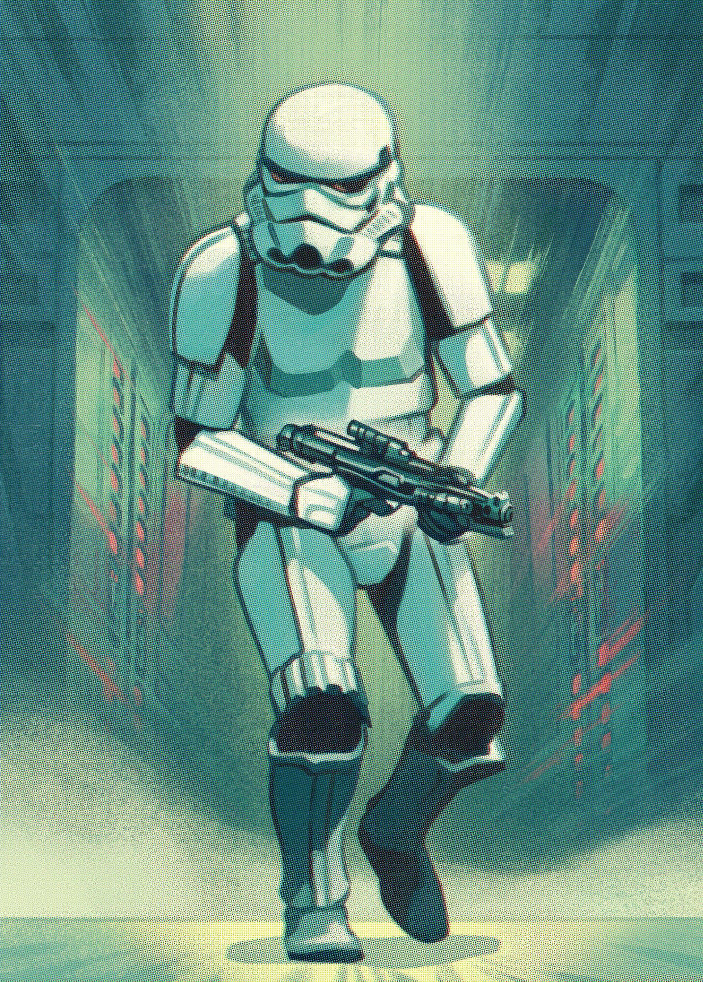 Fototapete Mandalorian Stormtrooper Print - Multicolor, Trend, Textil (200/280cm)