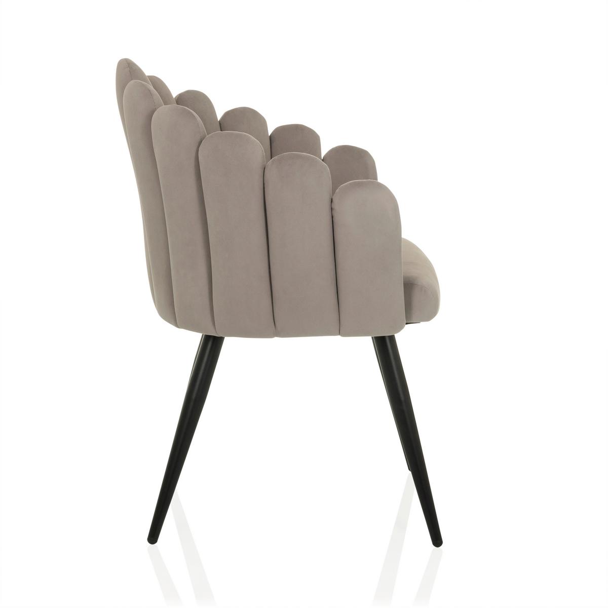 Armlehnstuhl Scallore Grau B: 63 cm - Grau, MODERN, Textil/Metall (63/84/56cm) - MID.YOU