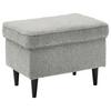 Hocker Oskar - Silberfarben/Schwarz, Basics, Holzwerkstoff/Textil (63/43/42cm) - MID.YOU