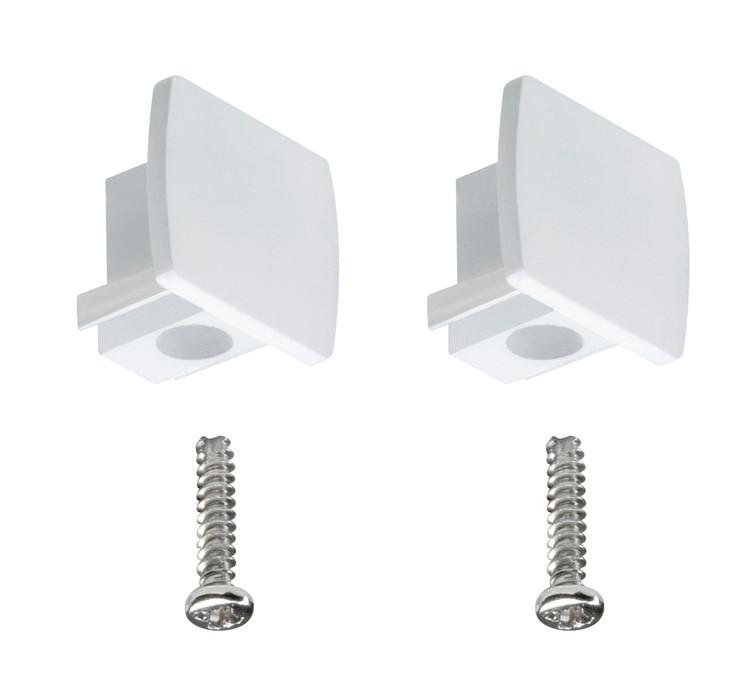 Schienensystem Urail Endkappe 95497 2--teilig. Weiß - Weiß, Design, Kunststoff (1,3/1,8/2,1cm) - Paulmann