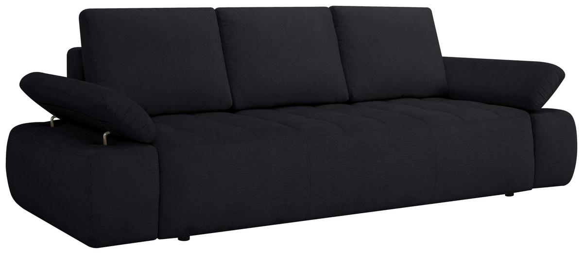 Schlafsofa Madox Anthrazit B: 255 cm - Anthrazit/Schwarz, Design, Textil (255/89/109cm) - MID.YOU