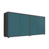 Sideboard Mailand 2 B: 158 cm Petrol - Anthrazit/Petrol, MODERN, Holzwerkstoff (158/73/33cm) - MID.YOU