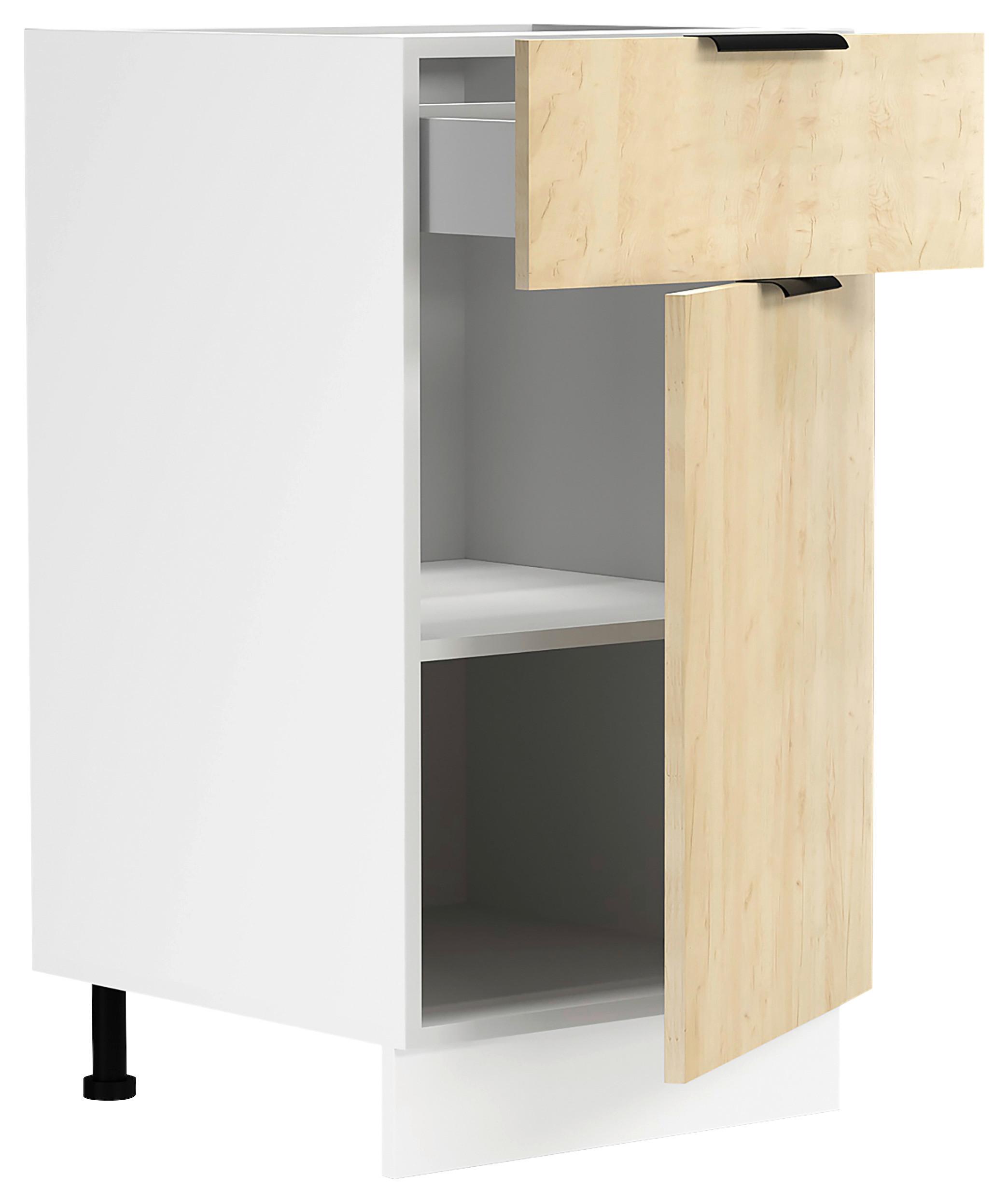 Küchenunterschrank Fasola Honigeiche/Weiß B: 40 cm - Honigeiche/Weiß, Trend, Holzwerkstoff (40/82/46cm) - MID.YOU