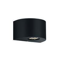 AUßENWANDLEUCHTE 3000K, warmweiß - Schwarz, Design, Kunststoff (9/15/10,5cm)