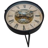 Konferenční stolek TIME P: 50cm - černá, Moderní, kov/sklo (49,5/57cm)