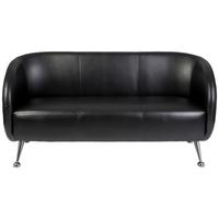 3-sitzer-sofa St. Lucia Schwarz - Chromfarben/Schwarz, MODERN, Textil (168/85/58cm) - MID.YOU
