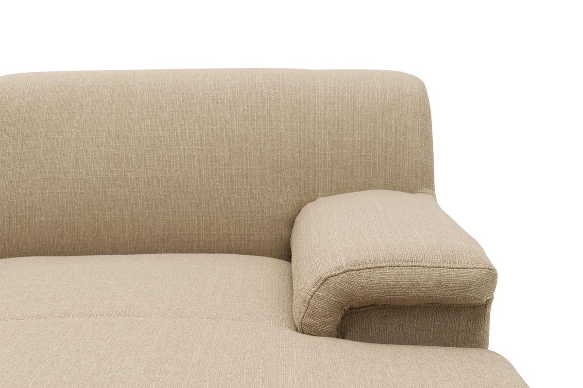 Wohnlandschaft Jamie Mit Schlaffunktion Beige - Chromfarben/Beige, KONVENTIONELL, Textil (195/308/150cm) - MID.YOU