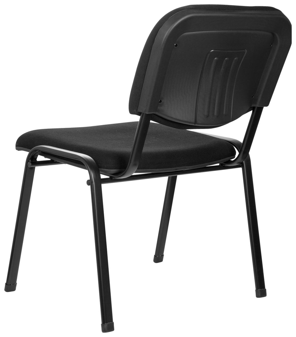 Besucherstuhl Xt 600 XL Schwarz Bis 150 Kg - Schwarz, Basics, Textil/Metall (60/87/55cm) - MID.YOU