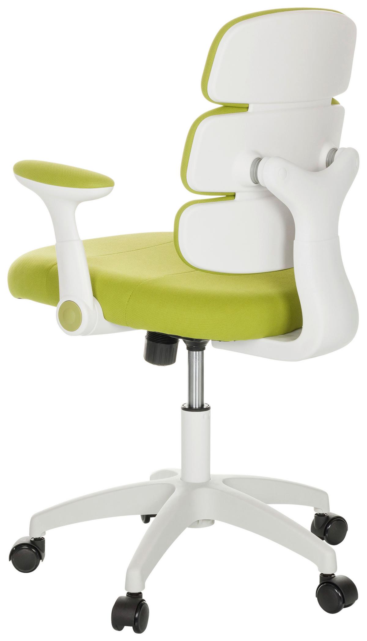 Jugenddrehstuhl Kid Ergolino W - Weiß/Grün, Basics, Kunststoff/Textil (62/86-97/62cm) - MID.YOU