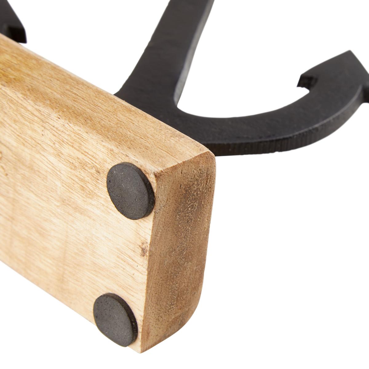 Dekofigur Anker H: 17 cm Aus Holz/Metall für Indoor - Schwarz/Braun, MODERN, Holz/Metall (13/5/17cm)